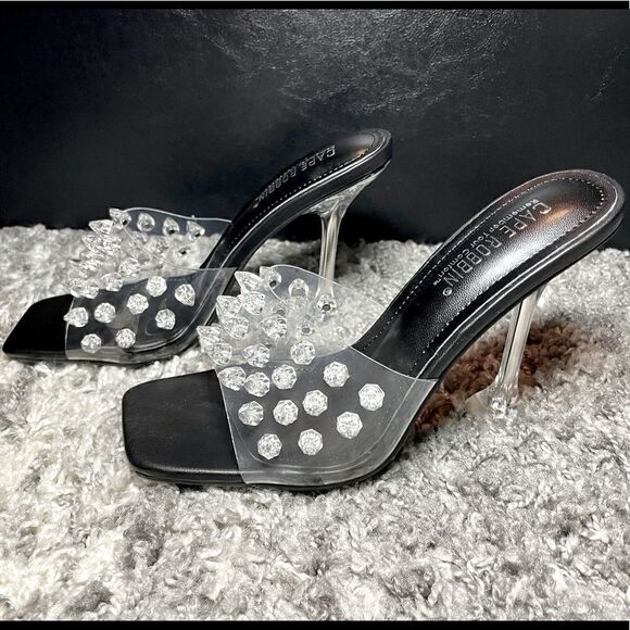 NIB Spike Crystal Stiletto Heels - Picture 6 of 11